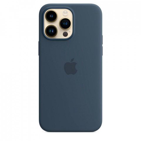 Чохол LUX Silicone Case для iPhone 14 Pro Max Storm Blue with MagSafe